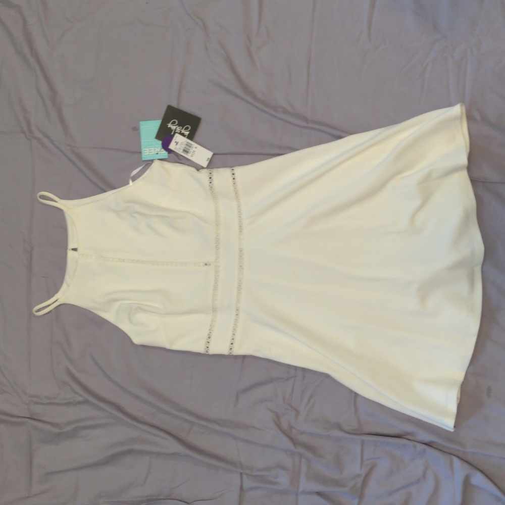 NWT, by & by, White Short Halter Top Style Dress